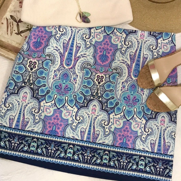 Talbots Mykonos Paisley Skirt - Picture 1 of 15